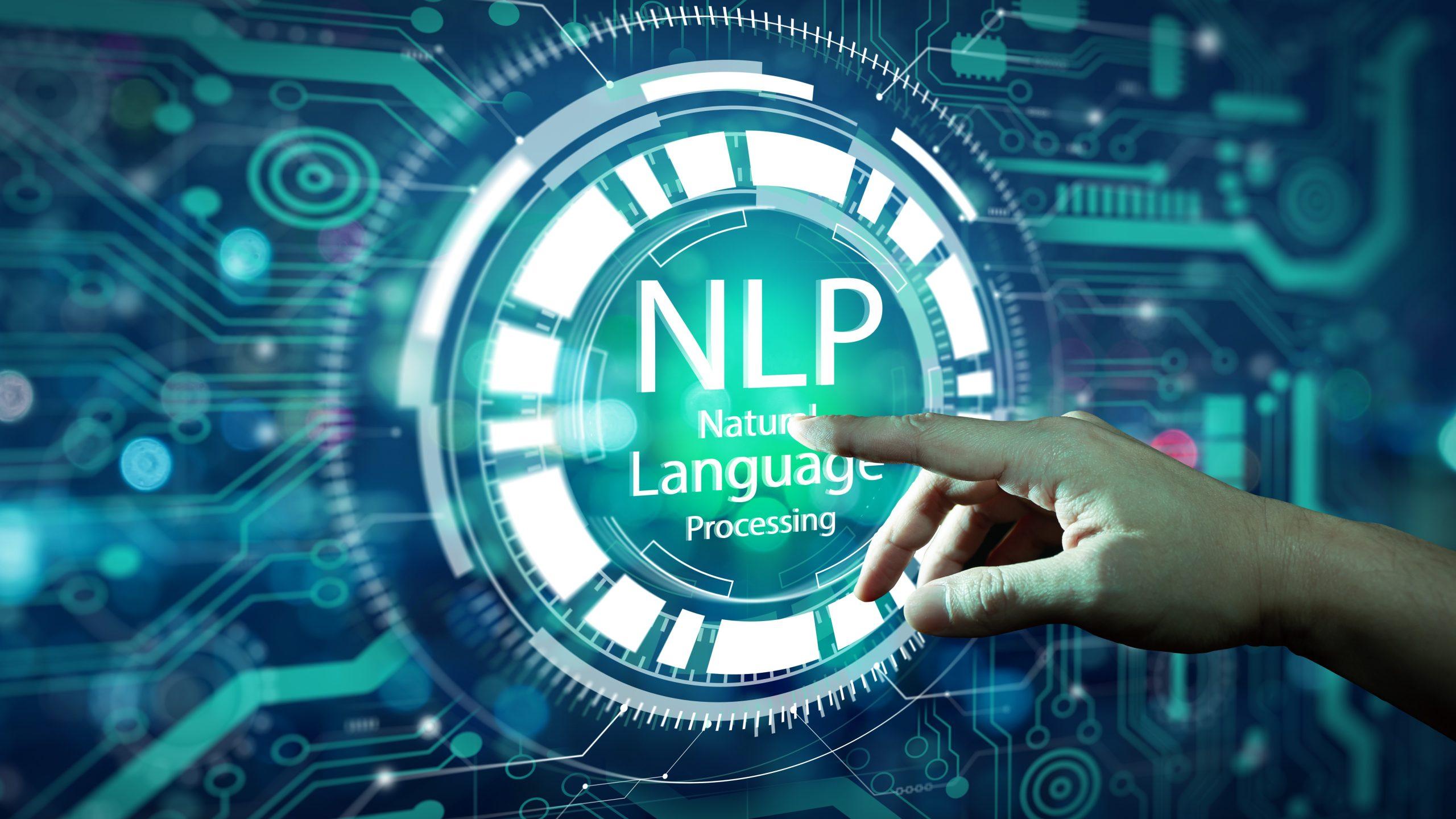 NLP Natural Language Processing cognitive computing technology concept.